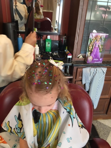 Glitter at Harmony Barber Shop